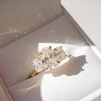 3CTW Three Stone Lab Grown Diamond Engagement Ring | 14K Solid Gold | IGI Certified
