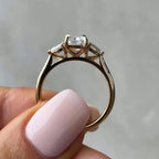 Elongated Cushion Lab Diamond Engagement Ring | Three Stone 14K Gold (2.50 CTW)