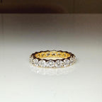 Lab Grown Diamond Full Eternity Band | 14K Solid Gold Wedding Ring 3.5MM Round Diamonds