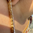 Lab Grown Diamond Tennis Necklace | 14K Solid Gold, SGL Certified, 4.50MM