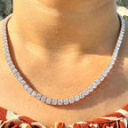 Lab Grown Diamond Tennis Necklace | 14K Solid Gold, SGL Certified, 4.50MM