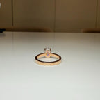 1CT Oval Lab Grown Diamond Engagement Ring | 14K Solid Gold Solitaire Hidden Halo