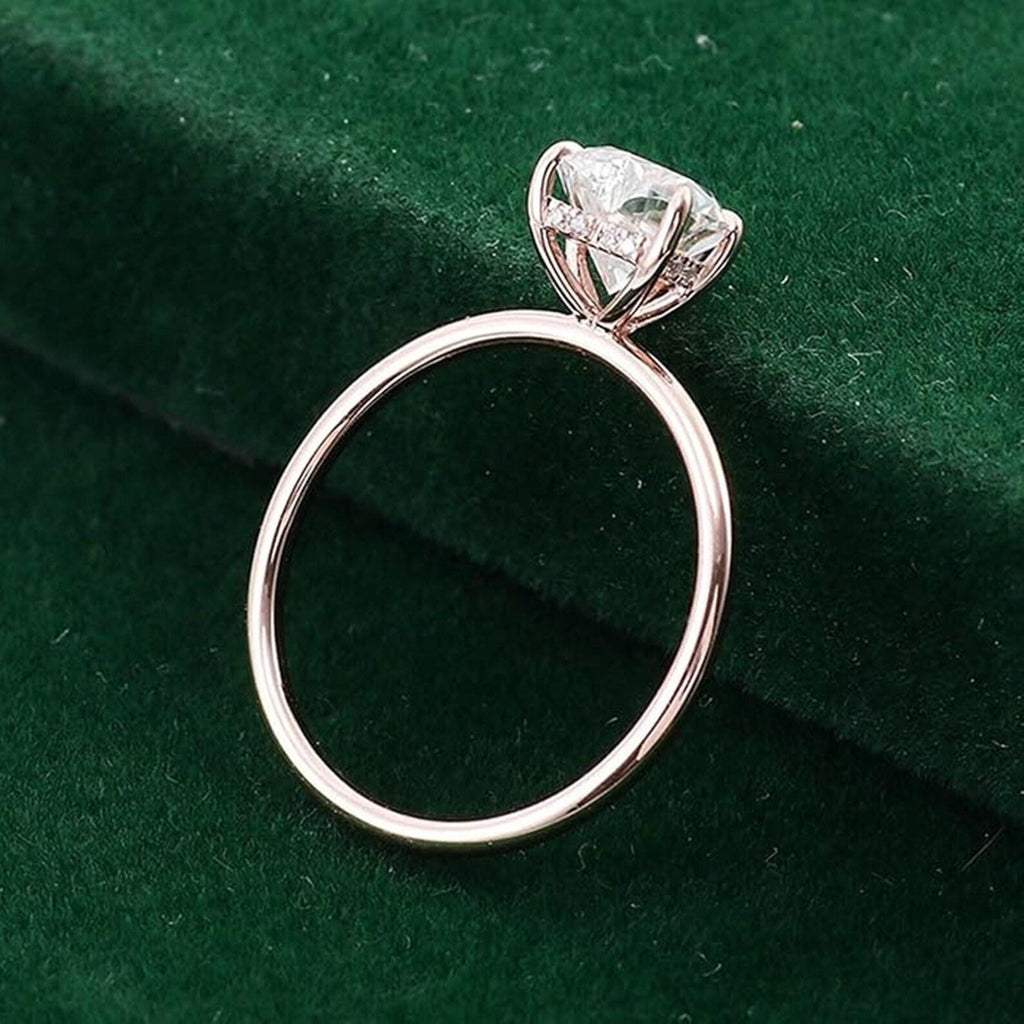 2CT Heart Shape Lab Grown Diamond Engagement Ring | 14K Solid Gold Solitaire | IGI Certified