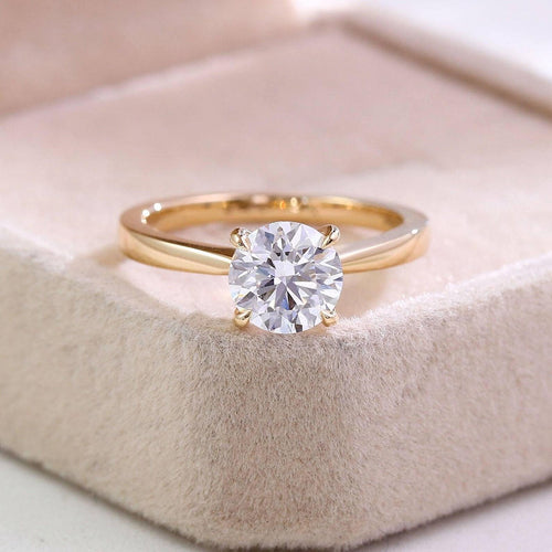 1.50CT Round Brilliant Lab Grown Diamond Engagement Ring | 14K Solid Gold Solitaire | IGI Certified