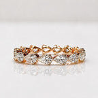 Pear Cut Lab Grown Diamond Full Eternity Band | 14K Solid Gold Wedding Ring