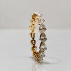 Pear Cut Lab Grown Diamond Full Eternity Band | 14K Solid Gold Wedding Ring