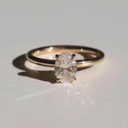 1CT Oval Lab Grown Diamond Engagement Ring | 14K Solid Gold Solitaire | IGI Certified