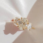 3CTW Three Stone Lab Grown Diamond Engagement Ring | 14K Solid Gold | IGI Certified