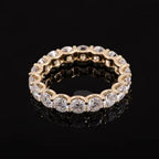 14K Solid Gold Full Eternity Ring | Lab Grown Round Diamonds Wedding Band