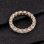 14K Solid Gold Full Eternity Ring | Lab Grown Round Diamonds Wedding Band
