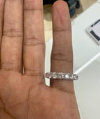 Lab Grown Diamond Eternity Band | 14K Solid Gold Hidden Halo Wedding Ring