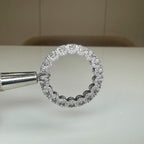 Lab Grown Diamond Eternity Band | 14K Solid Gold Hidden Halo Wedding Ring