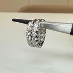 1.70CTW Lab Grown Diamond Hoop Earrings | 14K Solid Gold Inside Out Hoops | SGL Certified