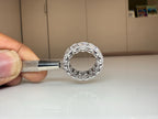 8CTW Oval Lab Grown Diamond Eternity Band | Hidden Halo Wedding Ring | 14K Solid Gold