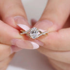 Oval Lab Grown Diamond Engagement Ring | 14K Split Shank Gold (IGI Certified)