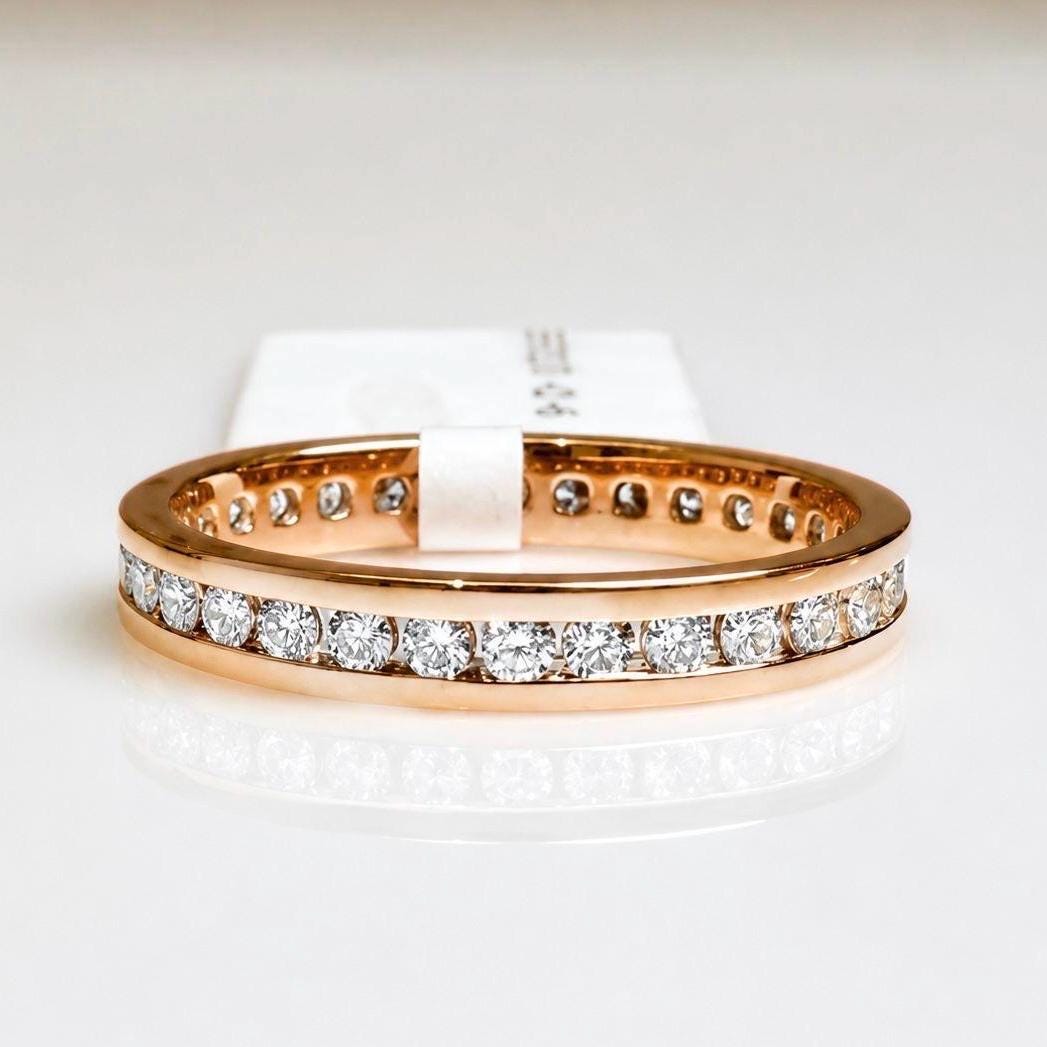 Lab Grown Diamond Eternity Band | 14K Gold Channel Set Wedding Ring