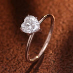 2CT Heart Shape Lab Grown Diamond Engagement Ring | 14K Solid Gold Solitaire | IGI Certified