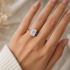 3CT Radiant Cut Lab Grown Diamond Engagement Ring | 14K Solid Gold Solitaire | IGI Certified