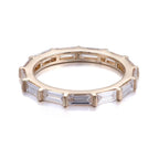 Baguette Cut Lab Grown Diamond Wedding Band | 14K Solid Gold Eternity Ring | SGL Certified