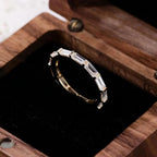 Baguette Cut Lab Grown Diamond Wedding Band | 14K Solid Gold Eternity Ring | SGL Certified