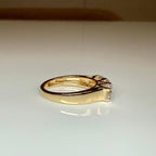 Three Stone Lab Grown Diamond Ring | 14K Solid Gold, Round Brilliant Cut, SGL Certified