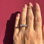 Three Stone Lab Grown Diamond Ring | 14K Solid Gold, Round Brilliant Cut, SGL Certified