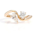 Toi et Moi Lab Grown Diamond Engagement Ring | Pear & Round 14K Gold