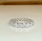 Lab Grown Diamond Eternity Band | 14K Solid Gold Hidden Halo Wedding Ring