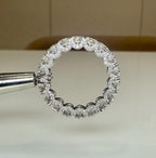Lab Grown Diamond Eternity Band | 14K Solid Gold Hidden Halo Wedding Ring