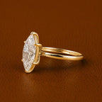 2CT Marquise Lab Grown Diamond Engagement Ring | 14K Gold Solitaire (IGI Certified E VS)