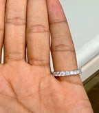 1CTW Lab Grown Diamond Half Eternity Band | 14K Solid Gold Wedding Ring