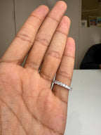 1CTW Lab Grown Diamond Half Eternity Band | 14K Solid Gold Wedding Ring