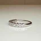 1CTW Lab Grown Diamond Half Eternity Band | 14K Solid Gold Wedding Ring