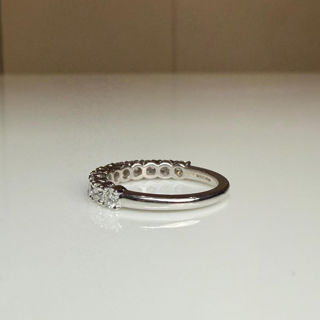 1CTW Lab Grown Diamond Half Eternity Band | 14K Solid Gold Wedding Ring