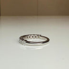 1CTW Lab Grown Diamond Half Eternity Band | 14K Solid Gold Wedding Ring