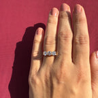Three Stone Lab Grown Diamond Ring | 14K Solid Gold, Round Brilliant Cut, SGL Certified