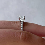 2.00CTW Three Stone Lab Grown Diamond Engagement Ring | 14K Solid Gold | SGL Certified