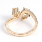 Toi et Moi Lab Grown Diamond Engagement Ring | Pear & Round 14K Gold