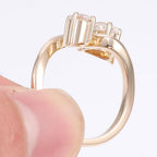 Toi et Moi Lab Grown Diamond Engagement Ring | Pear & Round 14K Gold