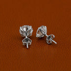 IGI Certified Lab Grown Diamond Stud Earrings, 14K Solid Gold Solitaire, Round Cut, Classic