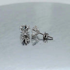 IGI Certified Lab Grown Diamond Stud Earrings, 14K Solid Gold Solitaire, Round Cut, Classic
