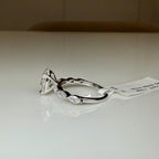Oval Lab Grown Diamond Engagement Ring | Marquise Side Stones, 14K Gold