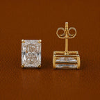 Radiant Cut Lab Grown Diamond Stud Earrings | 14K Solid Gold, IGI Certified