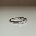 1CTW Lab Grown Diamond Half Eternity Band | 14K Solid Gold Wedding Ring