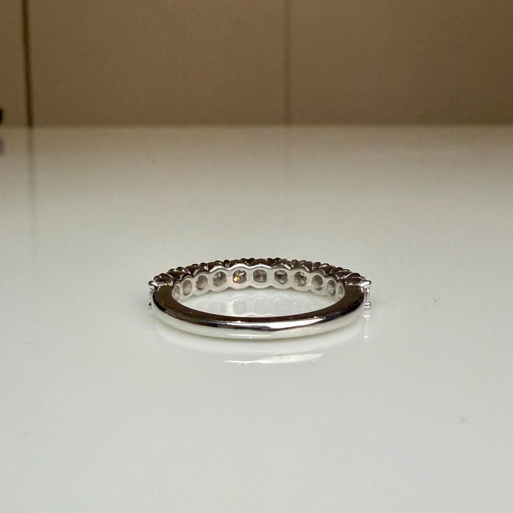 1CTW Lab Grown Diamond Half Eternity Band | 14K Solid Gold Wedding Ring