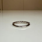 1CTW Lab Grown Diamond Half Eternity Band | 14K Solid Gold Wedding Ring
