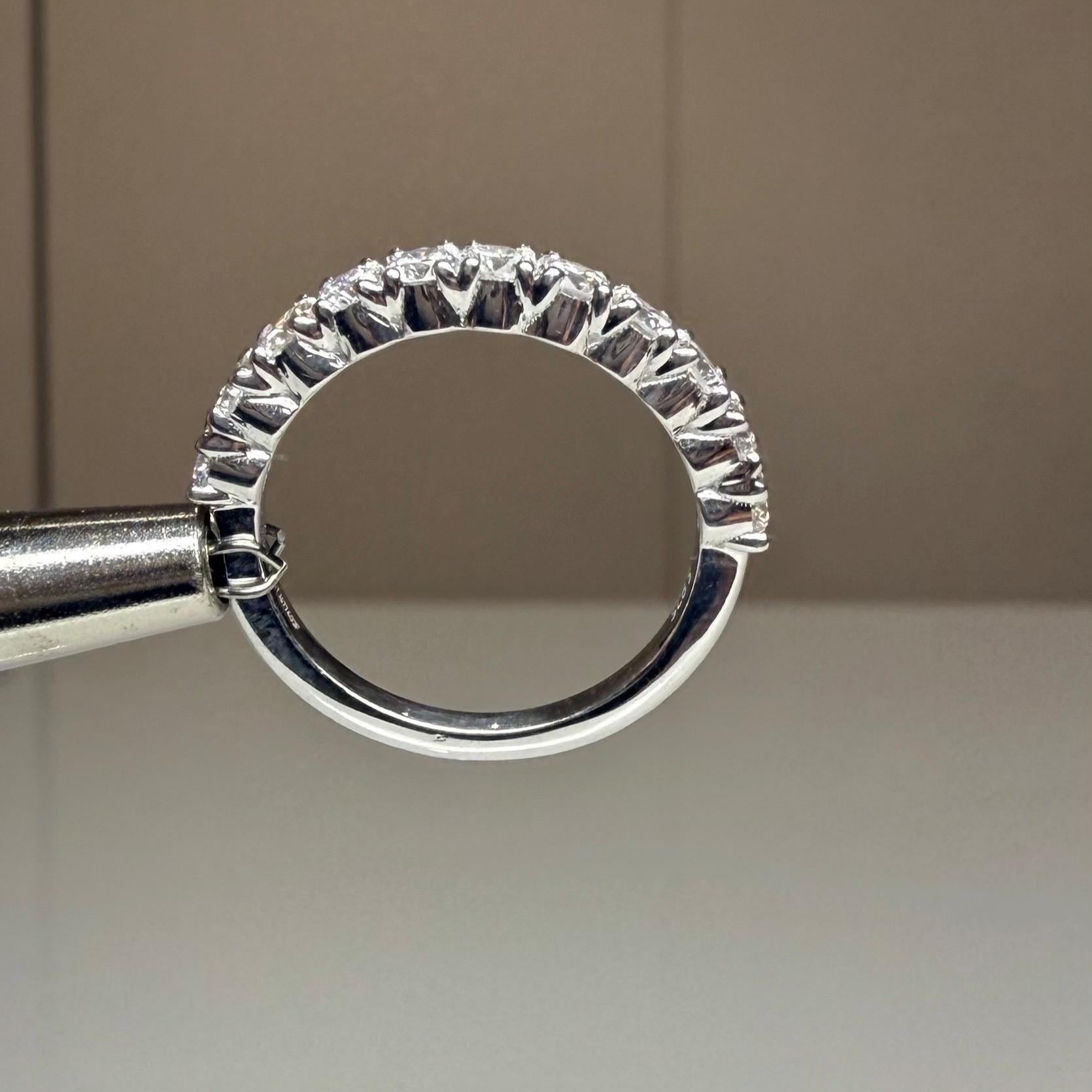 1CTW Lab Grown Diamond Half Eternity Band | 14K Solid Gold Wedding Ring