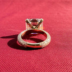 10CT Square Radiant Cut Lab Grown Diamond Engagement Ring | 14K Gold, E VS Clarity