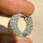1.70CTW Lab Grown Diamond Hoop Earrings | 14K Solid Gold Inside Out Hoops | SGL Certified