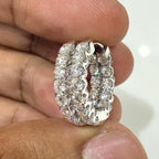 1.70CTW Lab Grown Diamond Hoop Earrings | 14K Solid Gold Inside Out Hoops | SGL Certified